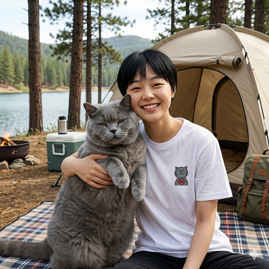 Cathie — Purple Cat at camp