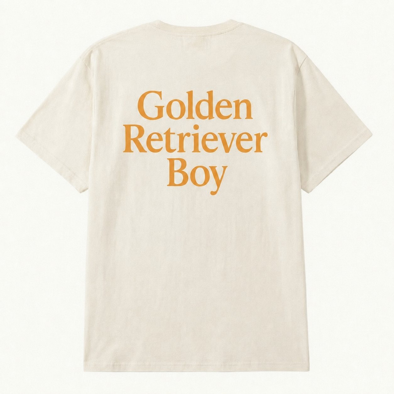Golden Retriever Boy tee back — Golden Retriever Boy print