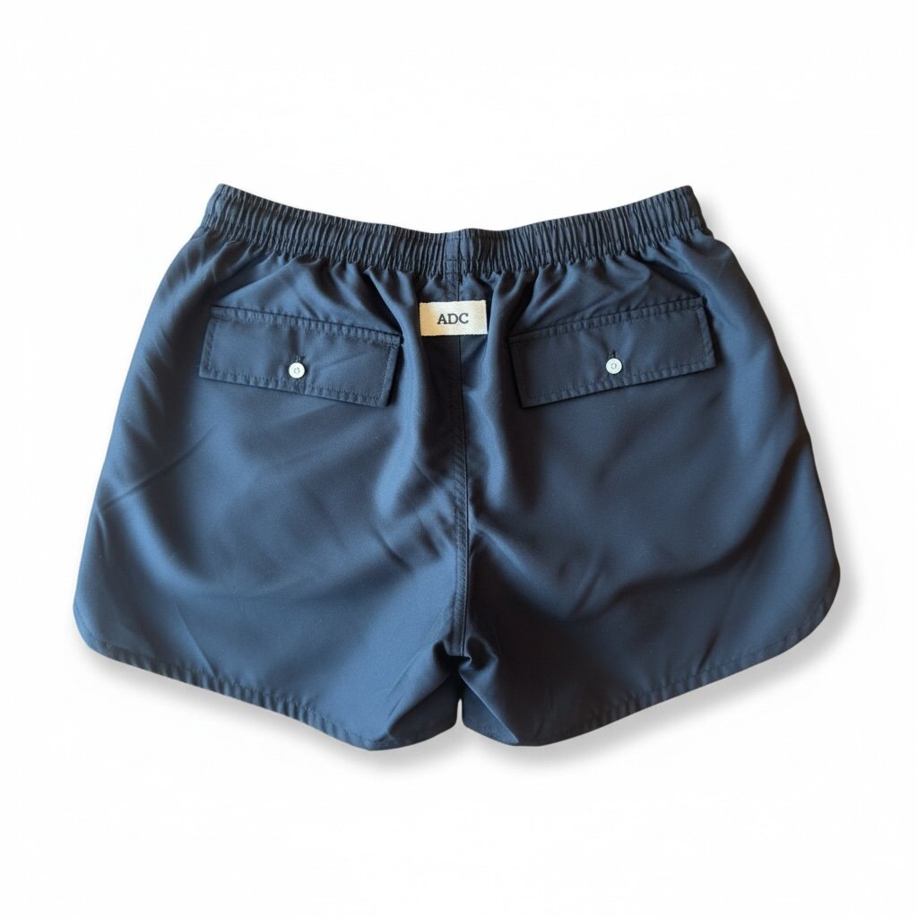 ADC Sport Short — Black with ADC logo, back
