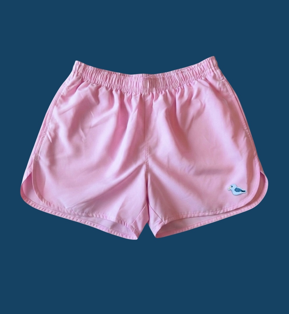 Sport Short — Pink with Seagull, front