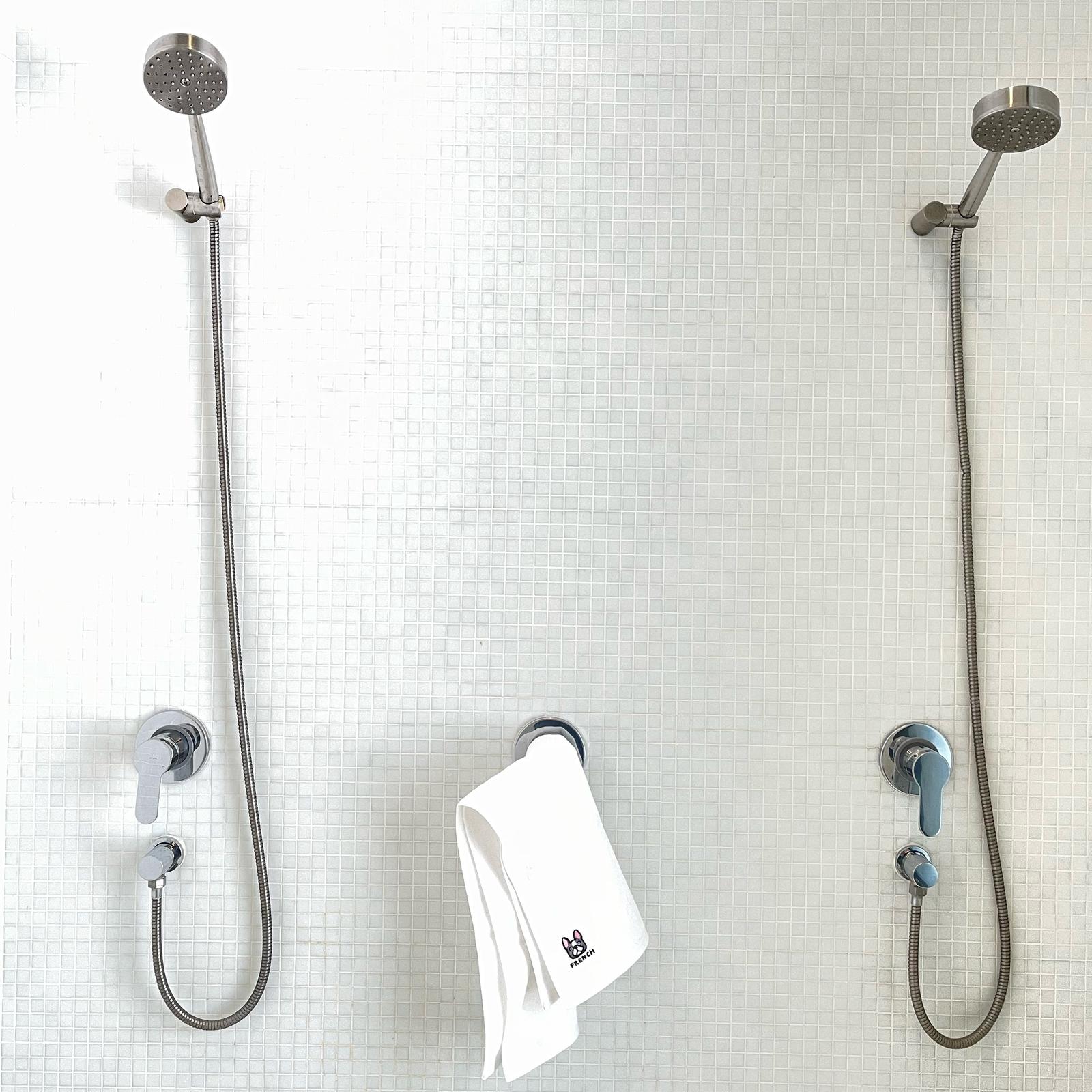 [DRAFT] ADC French Bulldog Towel — face towel, shower hook